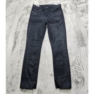 GAP Jeans Womens 29/8T TALL Black Foil Denim Vintage Slim Mid Rise Straight Leg
